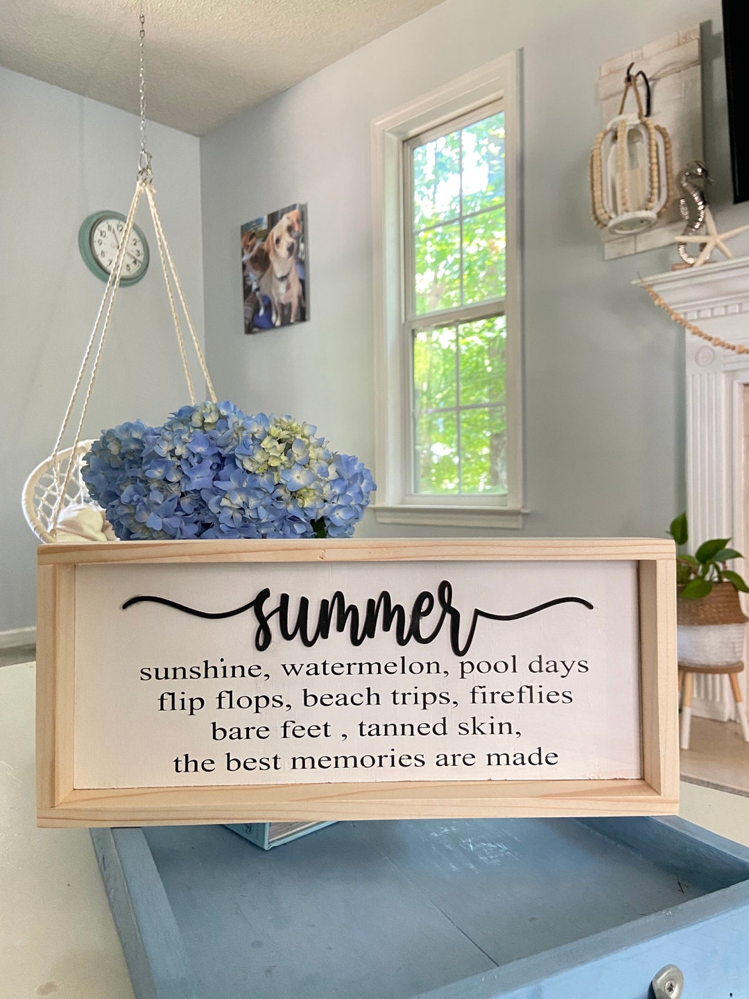Reclaimed Wood Summer Sign: Farmhouse Mantel Decor - Etsy