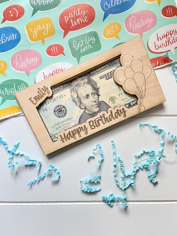 Personalized Birthday Money Holder, Birthday Cash Gift, Funny Money Holder, Birthday Gift for Kids, Birthday Gift for Teens, Cash Gift Holde