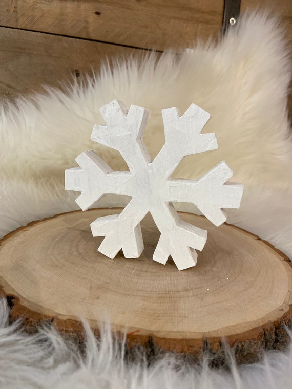 Winter Decor Snow Decor Wooden Snowflake Wooden Snow Flake Winter Decor  Winter Tiered Tray Snowflake Decor Boho Winter 