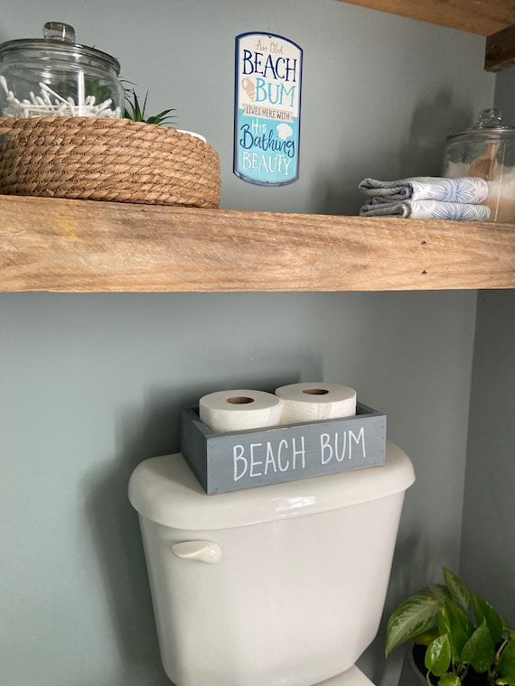 Toilet Paper Storage, Toilet Tank Top, Beach Bum Bathroom, Beach