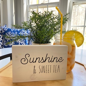 Sweet Tea Sign | Sweet Tea Decor |Sunshine & Sweet Tea Sign | Sweet Tea Tiered Tray Decor  | Summer Decor | Kitchen Decor | Sweet Tea