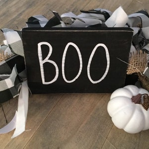 Boo Sign | Halloween Tiered Tray Decor | Rae Dunn Inspired | Halloween Sign | BOO | Halloween Decor