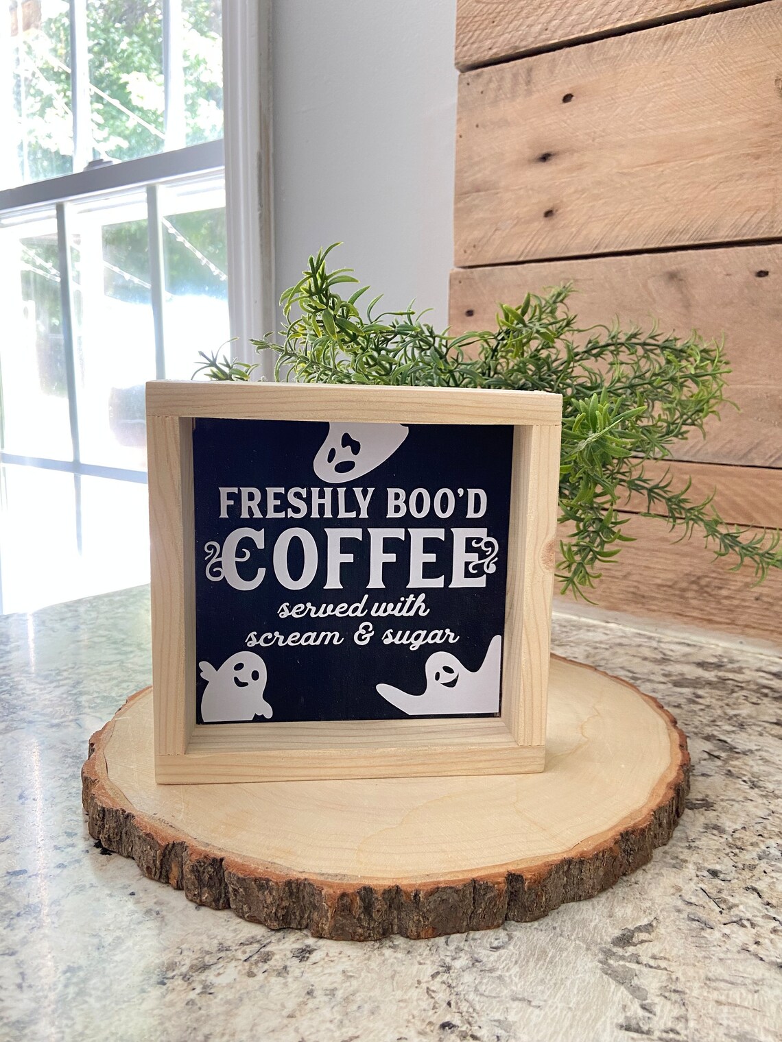 Halloween Coffee Bar Sign: Freshly Boo'd Coffee, Spooky Decor - Etsy