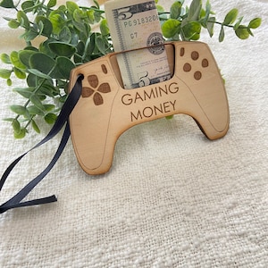 Laser Engraved Gaming Money Holder | Gamer Cash Gift | Teen Tween Kids Christmas Birthday Gift | Stocking Stuffer | Teen boy gift image 8