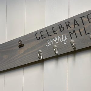 Reclaimed wood | pallet wood | Race Bib| Medal Holder|  5k, 10k, Half Marathon , Full Marathon, &quot;Celebrate every Mile&quot;