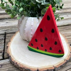 Watermelon Decor | Watermelon Slice | Summer Decor, Watermelon Tiered Tray | Fruit Decor | Watermelon Wood Slice