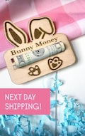 Easter Money Holder | Funny Cash Gift Kids Teens Tweens Bunny Money | Easter Gift | Easter Basket Stuffer | Laser Engraved