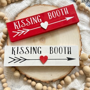 Valentines Day Decor | Kissing Booth Sign | Valentine Tiered Tray | Valentines Decor | Valentines Day Sign | Valentines Day Sign