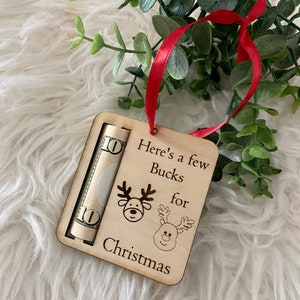 Here’s a few bucks for Christmas | Money Holder Ornament | Wooden Ornament | Christmas Gift Idea | Christmas Ornament | Gift for teens