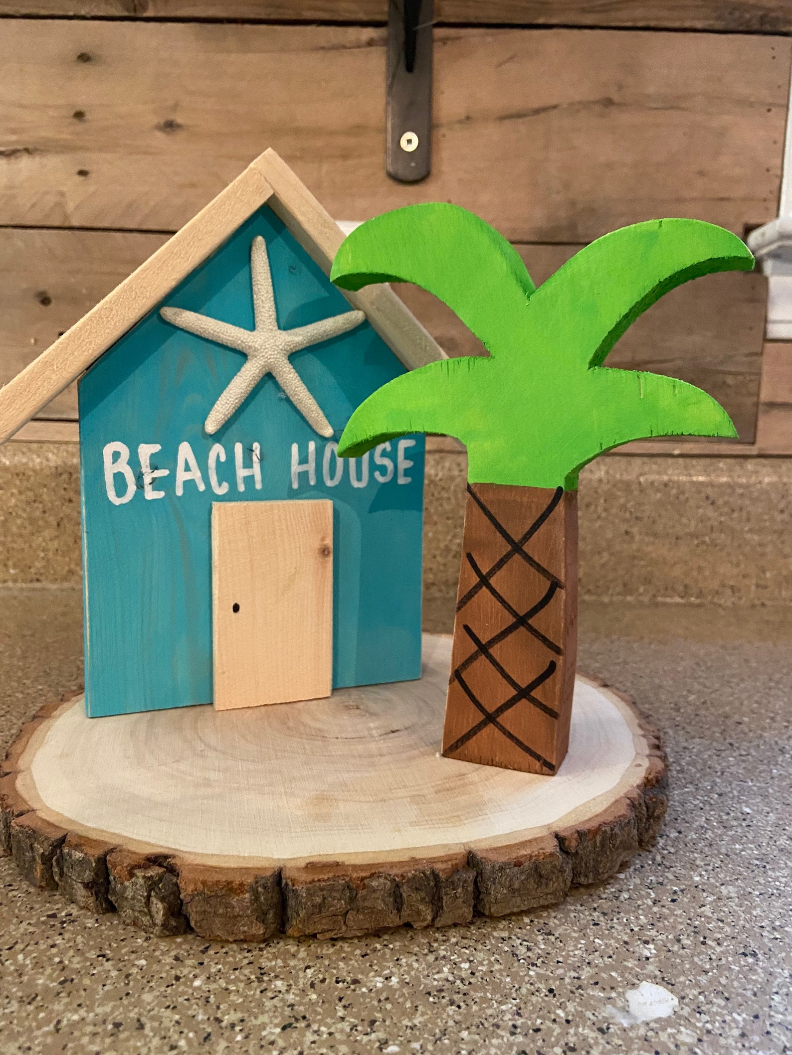 Wooden Palm Tree Beach Decor Beach Tiered Tray Decor Etsy