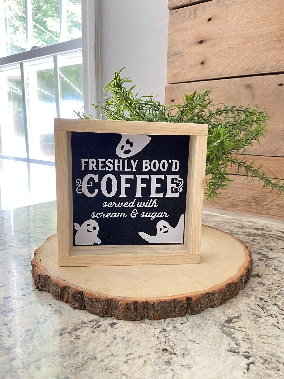 Halloween Coffee Bar Sign: Freshly Boo'd Coffee, Spooky Decor - Etsy