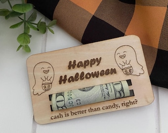 Halloween Money Holder, Funny Cash Gift Holder, Personalized Halloween Gift, Boo Basket Stuffer, Trick or Treat Money Holder, Halloween Gift