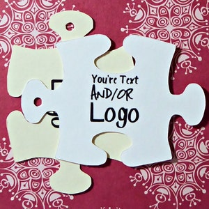 Etichetta a forma di pezzo di puzzle: etichette stampate personalizzate, etichette regalo, etichette prodotto, etichette personalizzate, testo/immagine, etichette/spago 1,75x2", uniche, creative