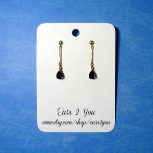 Custom Earring Cards (100) . earring/jewelry display . personalized product display . shop supplies . bright white square or rounded corners