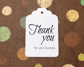 Bedankt voor uw zaken . mantel top tags merchandise tags helder witte moderne hang tags Etsy winkelbenodigdheden GRATIS VERZENDING biz benodigdheden