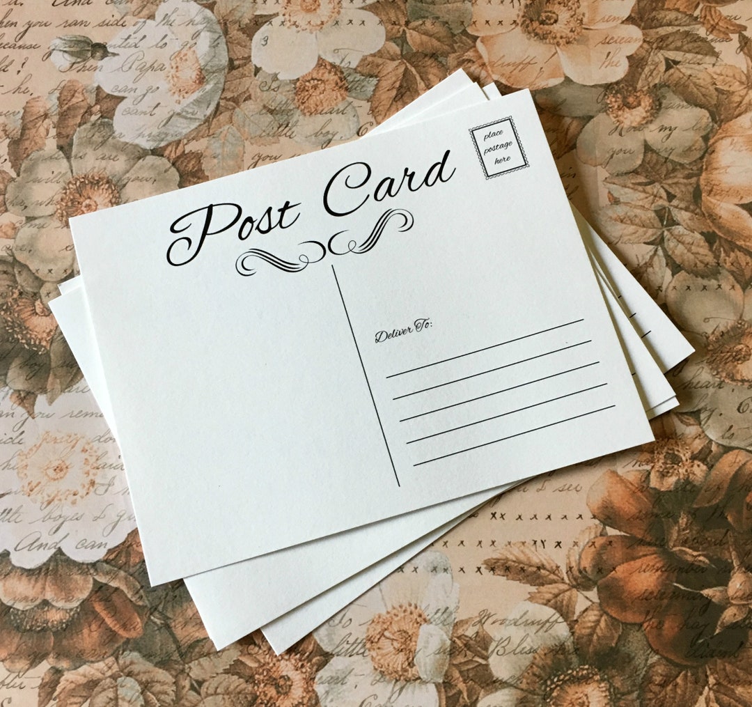 Postcards (set of 12) - Elegant Script 4.25