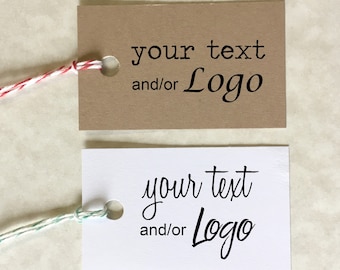 Custom Kraft or White Tags - personalized 1.5&quot; x 2.5&quot; rectangular tags . price, products, weddings, gifts . medium / large size tags
