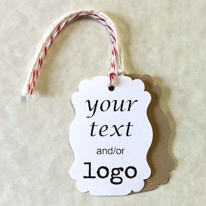 Etichette personalizzate - eleganti etichette stampate personalizzate. Etichette con bordi eleganti da 1,625" x 2,25". Etichette graziose ed eleganti per regali, matrimoni, prodotti.