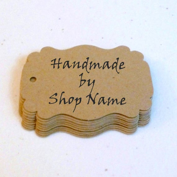 Kraft Bracket/Real Estate Sign tags 2.25"x 1.5" with twine ties . fancy price tags, gifts or merchandise tags . Etsy seller supplies . label
