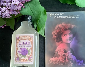 Lilac Toilette Water, Vegan Scent, Historical Perfume, Victorian Makeup, 18th Century, Linen Spray, Toilet Water, Lilac Perfume