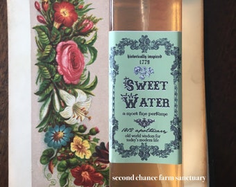 Sweet Water 1779 Perfume Historic Recipe Floral Fragrance Regency Era Living History Victorian Makeup Historic Makeup Vegan Natural Perfume