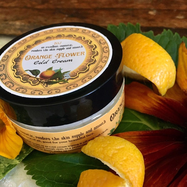 Orange Flower Cold Cream 1887 Deep Hydration Victorian Cold Cream Facial Cleanser Oil Cleansing Makeup Remover Moisturizing Balancing