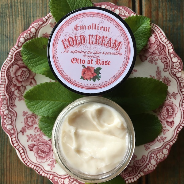 Otto of Rose Cold Cream Historical Cold Cream 1887 Makeup Remover Cold Cream Cleanser Natural Rose Cold Cream Glass Jar 18th Century