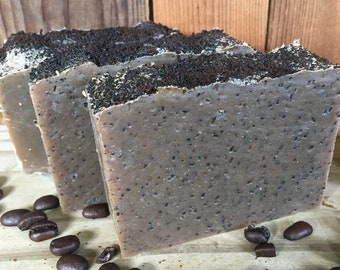 Cafe Mocha Vegan Soap Sensitive Skin Safe Cold Process Soap Handmade Soap Palm Free Cold Process Soap Chocolate Coffee Natural Soap