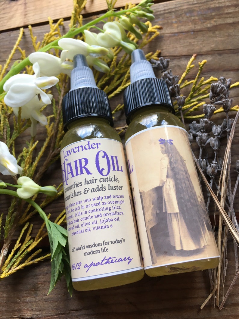 Victorian Wigs, Hair Pieces  | Victorian Hair Jewelry     Lavender Hair Oil - 1884 historical recipe vegan victorian hair oil treatment hot oil treatment nourishing $11.49 AT vintagedancer.com