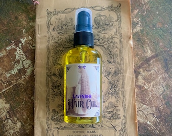 Lavender Hair Oil, 1884 Historical Recipe, Victorian Makeup, Hair Oil Treatment, Hot oil Treatment, Victorian Hairstyle, Vegan Friendly