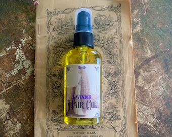 Lavender Hair Oil  1884 Historical Recipe Vegan Victorian Makeup Hair Oil Treatment Hot oil Treatment Nourishing Victorian Hairstyle