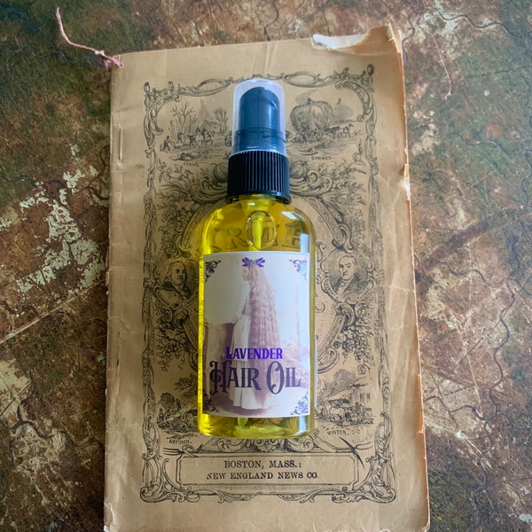 Lavender Hair Oil  1884 Historical Recipe Vegan Victorian Makeup Hair Oil Treatment Hot oil Treatment Nourishing Victorian Hairstyle