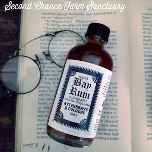 Bay Rum Cologne 1887 Historical Recipe, Aftershave, Victorian Cologne, Handmade Bay Rum, Mens Grooming, Glass Bottle, Vegan Friendly