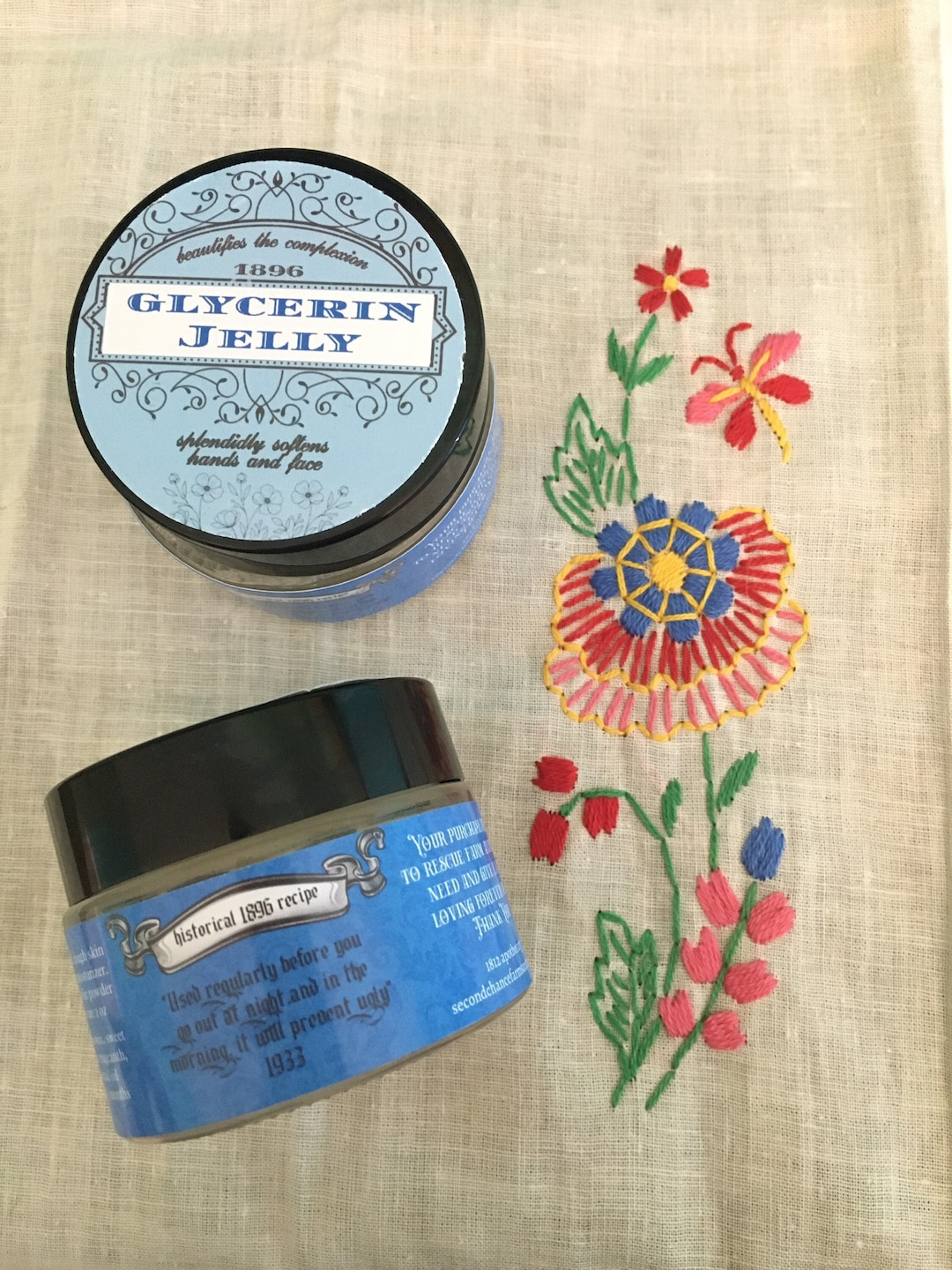 Glycerine Jelly 1896 Hydrating Cold Cream Facial Cleanser Moisturizer Makeup Remover Victorian