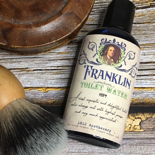 Franklin Toilet Water 1889 Historic Recipe Victorian Fragrance Aftershave Historical Makeup Mens Grooming Cologne