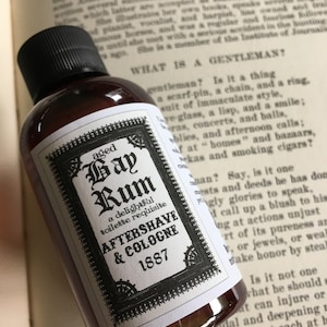 Bay Rum Cologne, 1887 Recipe, Men&#39;s Aftershave, Victorian Cologne, Mens Grooming, Gift for Him, Grooms Gift, 18th Century