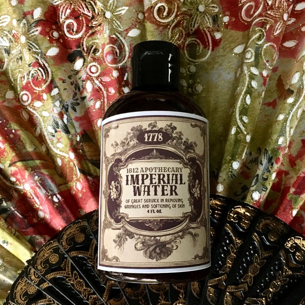 Historical 1778 Imperial Water with Skin Softening Benjamin Oil & Restorative Frankincense Victorian Makeup Facial Toner Living History