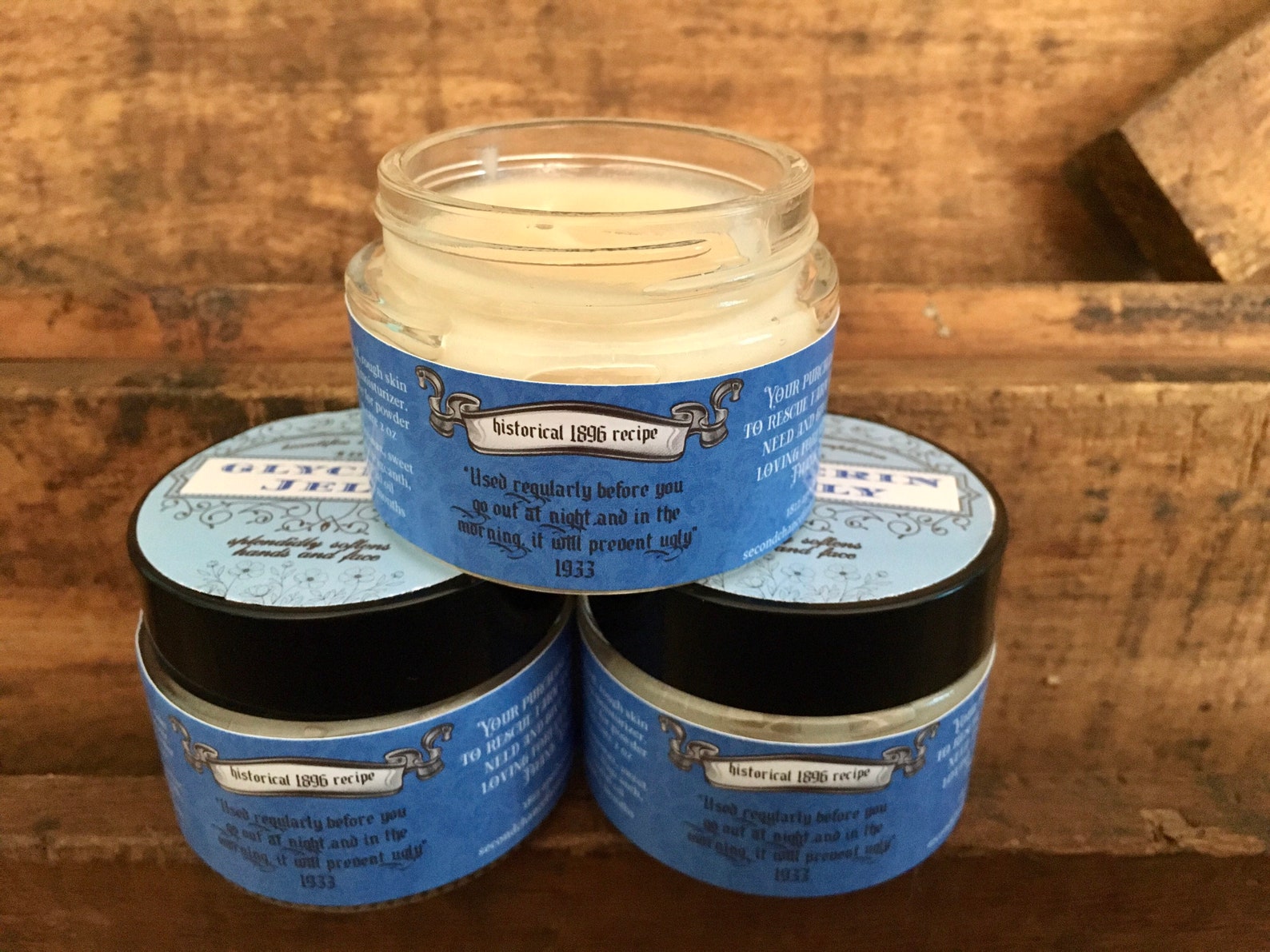 Rose Glycerine Jelly 1896 Hydrating Cold Cream Facial Cleanser Etsy