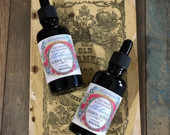 Elderberry Elixir Immune Boosting Energy Booster Stress Reducer Organic Vegan Homeopathic Elixir Tonic Cold and Flu Elderberry Syrup