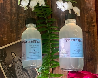 Virgin's Milk 1833 Facial Cleanser, Natural Skincare, Victorian Makeup, Crafted with Foraged Witch Hazel and Gilead, 18th Century Recipe
