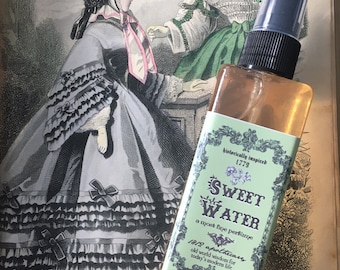 Sweet Water 1779 Perfume, Historic Recipe, Floral Fragrance, Regency Era, Living History, Victorian Makeup, Vegan, 18th Century Perfume