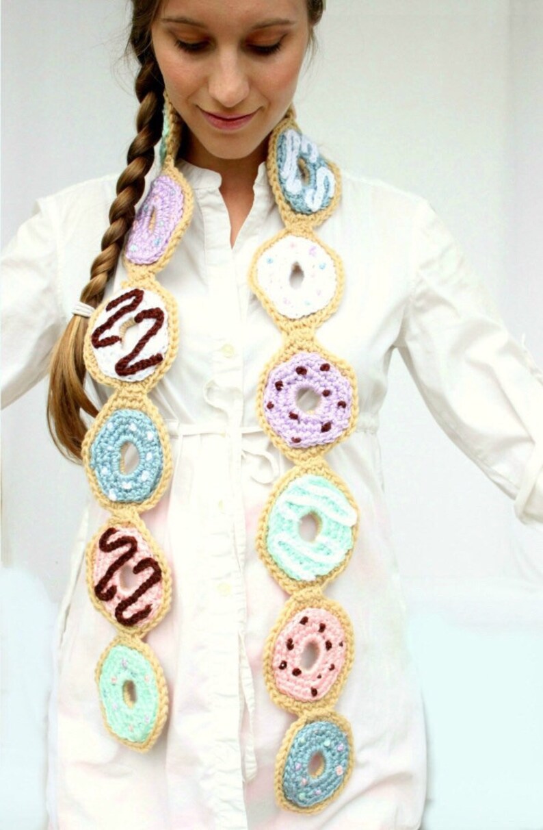 Donut Scarf Gift / Doughnut Scarft Gift / Scarf Etsy