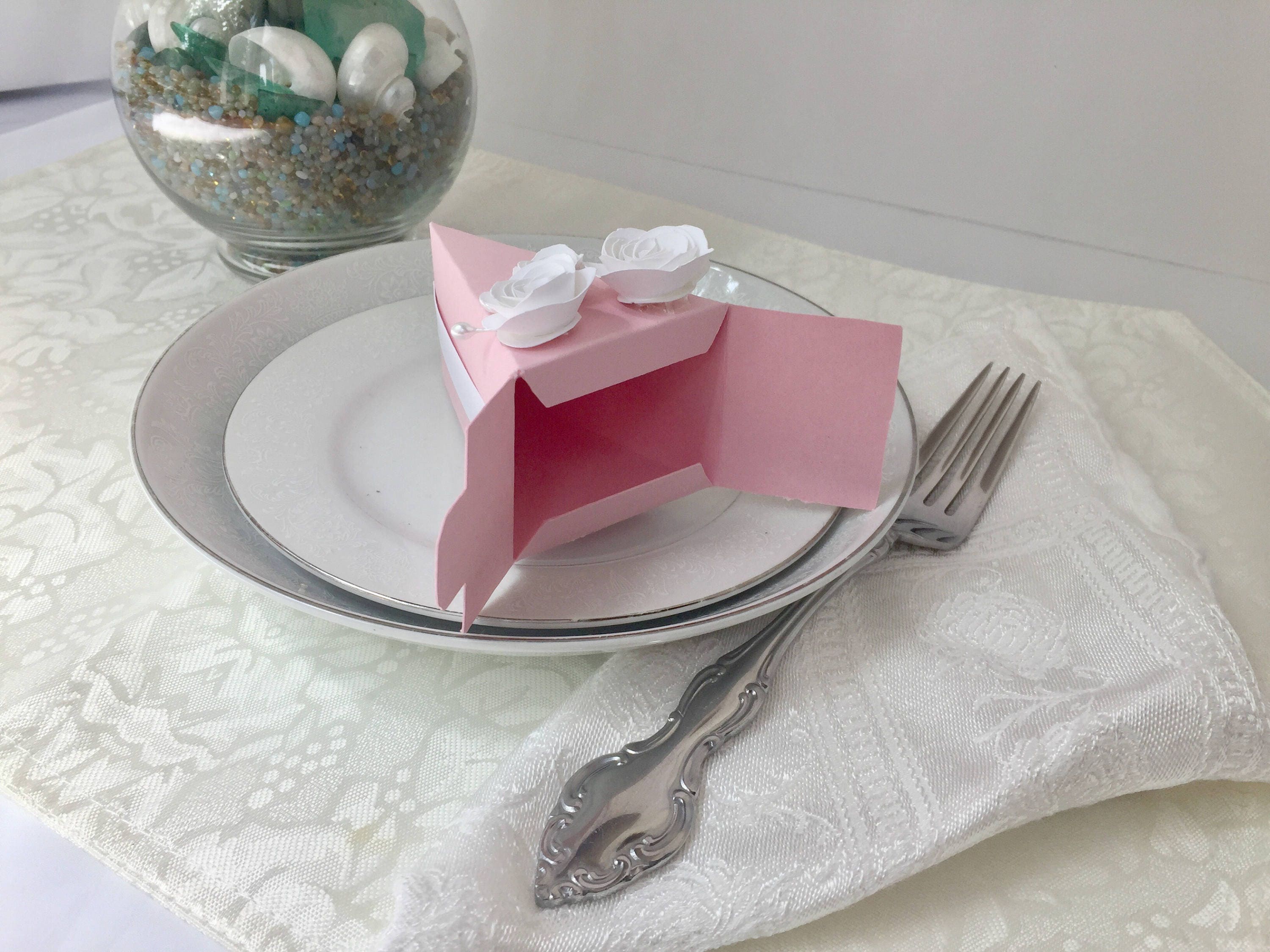 Wedding Favors/Boxes Paper Cake Slice Box / Set Of 12 Light Etsy
