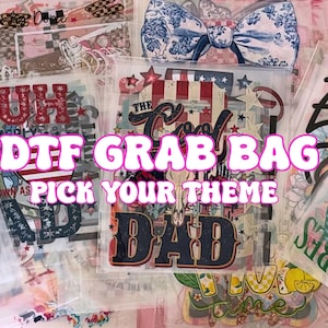 DTF Transfer Grab Bag – 10-Pack Surprise Bundle | Ready to Press Seasonal Transfers for Shirts, Totes & More