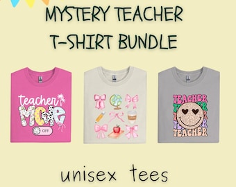 Teacher Mystery Tshirt Bundle, Teacher tees, Teacher T-Shirts, Teacher gifts, gift for teacher, Classroom tshirts, for teachers, teacher