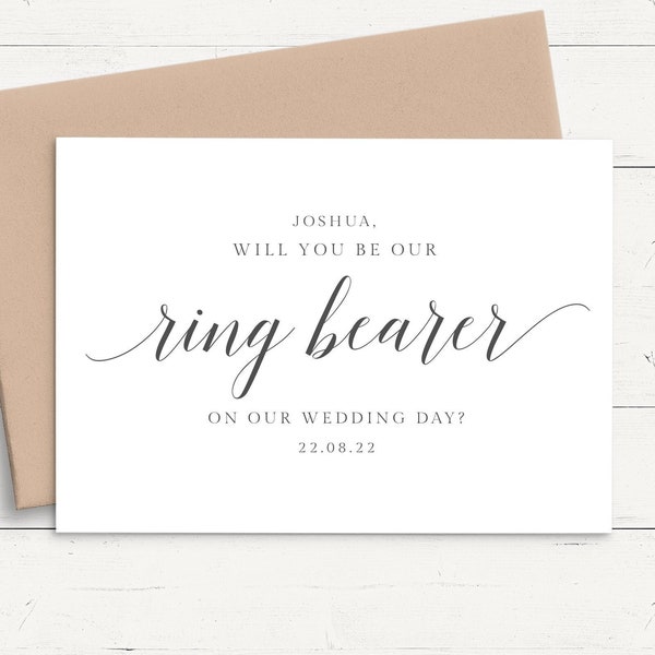 Will You Be Our Ring Bearer Card Personalised, Ring Bearer Proposal Card Personalized, Will You Be Ring Bearer, Wedding Proposal Card