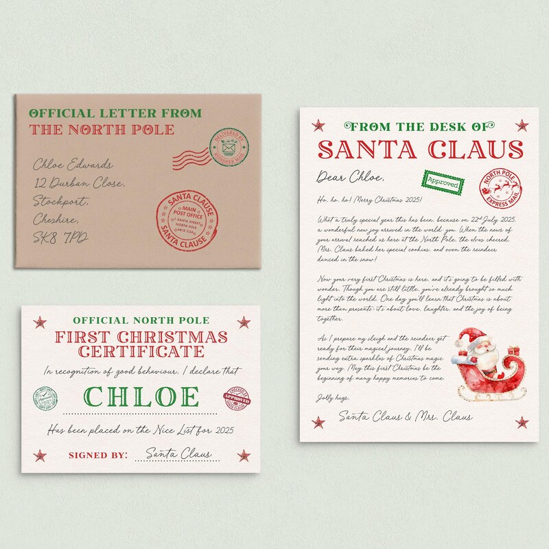 Santa Letter Package - Etsy