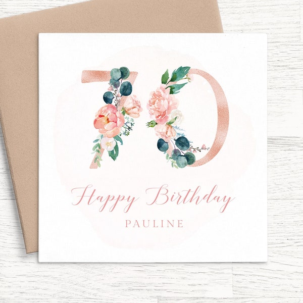 70th Birthday Card for Women - Etsy UK