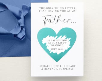 Pregnancy Announcement Scratch Card Dad, The Only Thing Better Than Having You As My Dad, Scratch Off Pregnancy Announcement Card Dad
