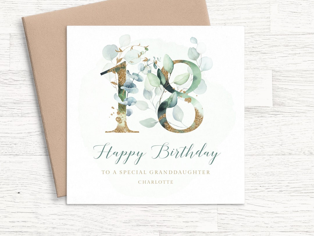 Granddaughter 18th Birthday Card - Celebrate - The Celebration Store - View #5